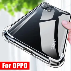 Reinforced Shockproof Silicone Phone Case with Protective Corners for OPPO Reno 9 Pro (Clear)
