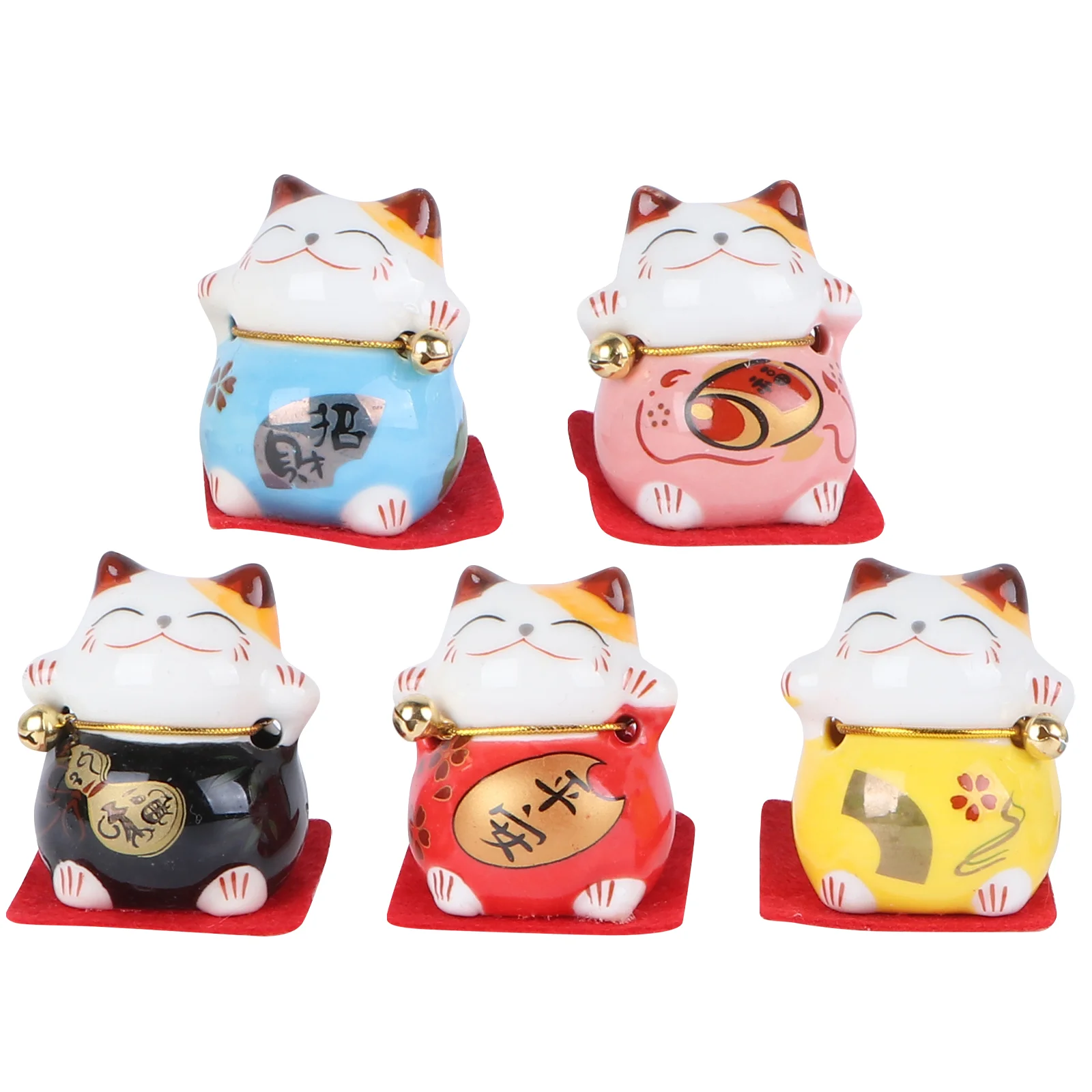 

5 Pcs Home Decor Toys Ceramics Car Accessory Craft Tabletop Adornment Animal Ornaments