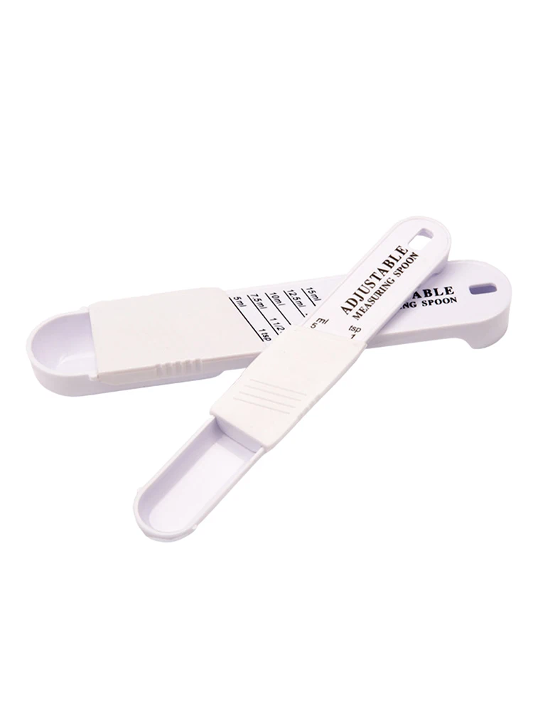 2Pcs Kitchen Measuring Spoons Teaspoon Coffee Scoop Cake Baking Flour Measuring Cups Kitchen Cooking Tools Adjustable Scale