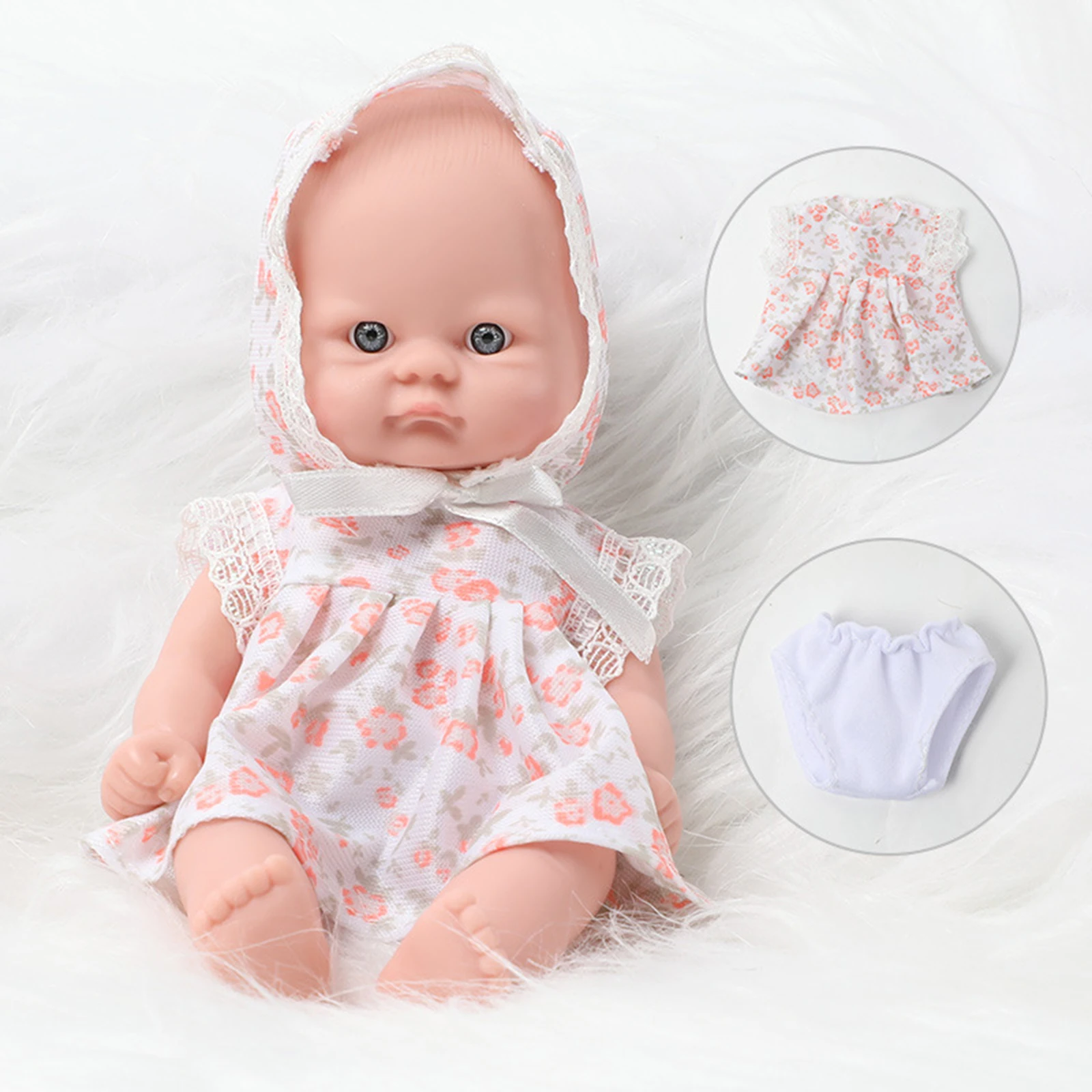 8" Lifelike Reborn Doll Toy Realistic Baby Doll Toddler Birthday Christmas Gifts Body Silicone Baby Doll Real Touch Toy fashion doll