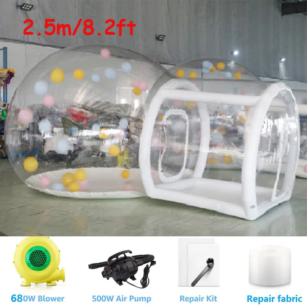 

2.5m/8.2ft Small Kids Ballon Inflatable Bubble House with Blowe Bubble Tent Transparent Dome House for Party