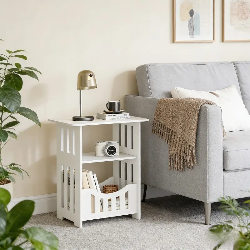 Table d'appoint multifonctionnelle avec rangement, petite table de chevet et table basse pour la maison