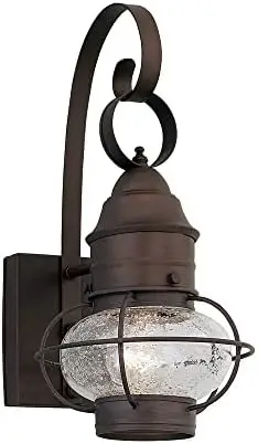 

Nantucket Outdoor Lantern Sconce, 14.25in H, Rustic Ampolleta led recargable Campfire lamp Coundom for man Oudoor retro lamp La