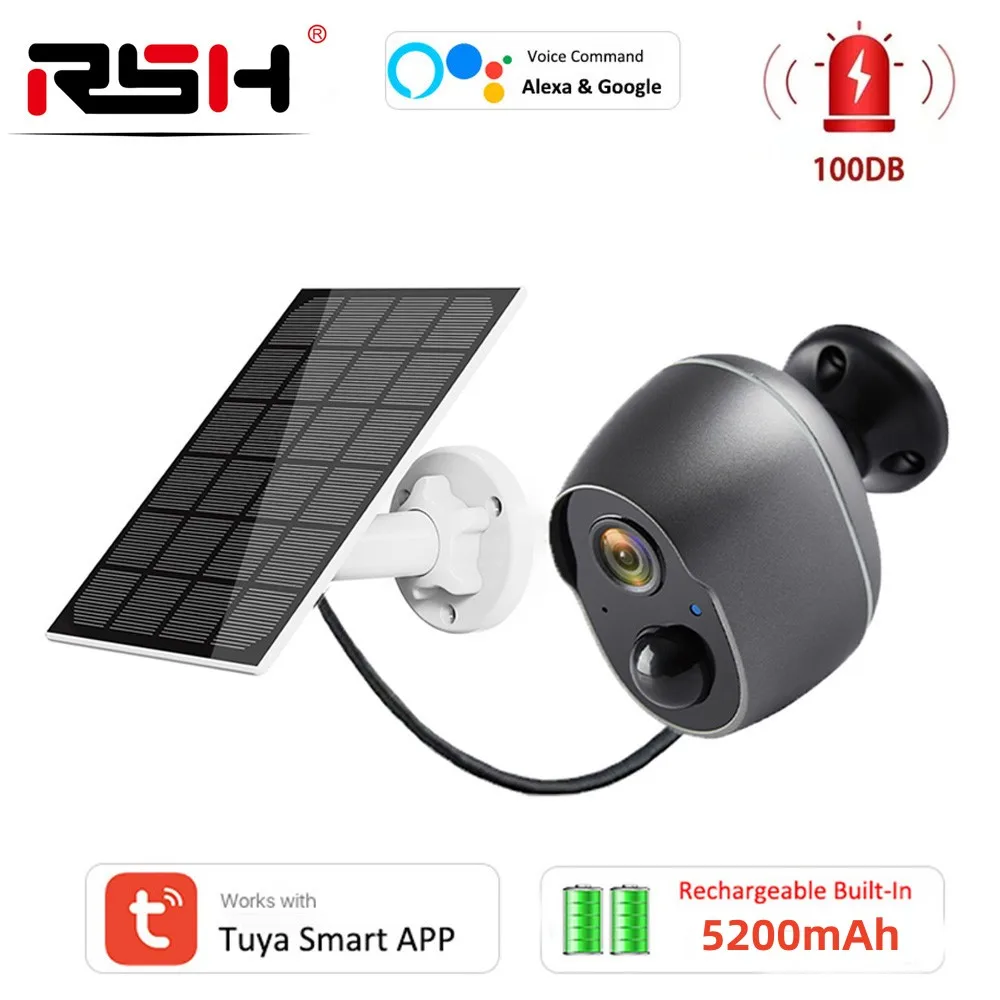 IP Cameras P Tuya Smart Life 5200 9000mAh Rechargeable Battery Solar  Outdoor WIFI 1080P Surveillance Security Siren Camera Alexa Google 230323  From Kang04, $40.56