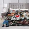 Sturniolo Triplets Blankets Handsome Boy Heart Travel Flannel Bedding Throws Warm Living Room Custom Bedspread Birthday Gift 4