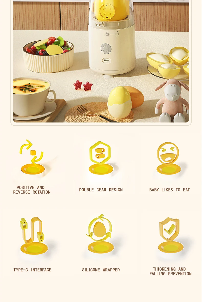 LWITHSZG Electric Egg Spinner, Eggs Yolk White Mixer, Egg Whisk Kitchen  Gadgets, Portable/Rechargeable Mix Egg in Shell Golden Egg Maker 