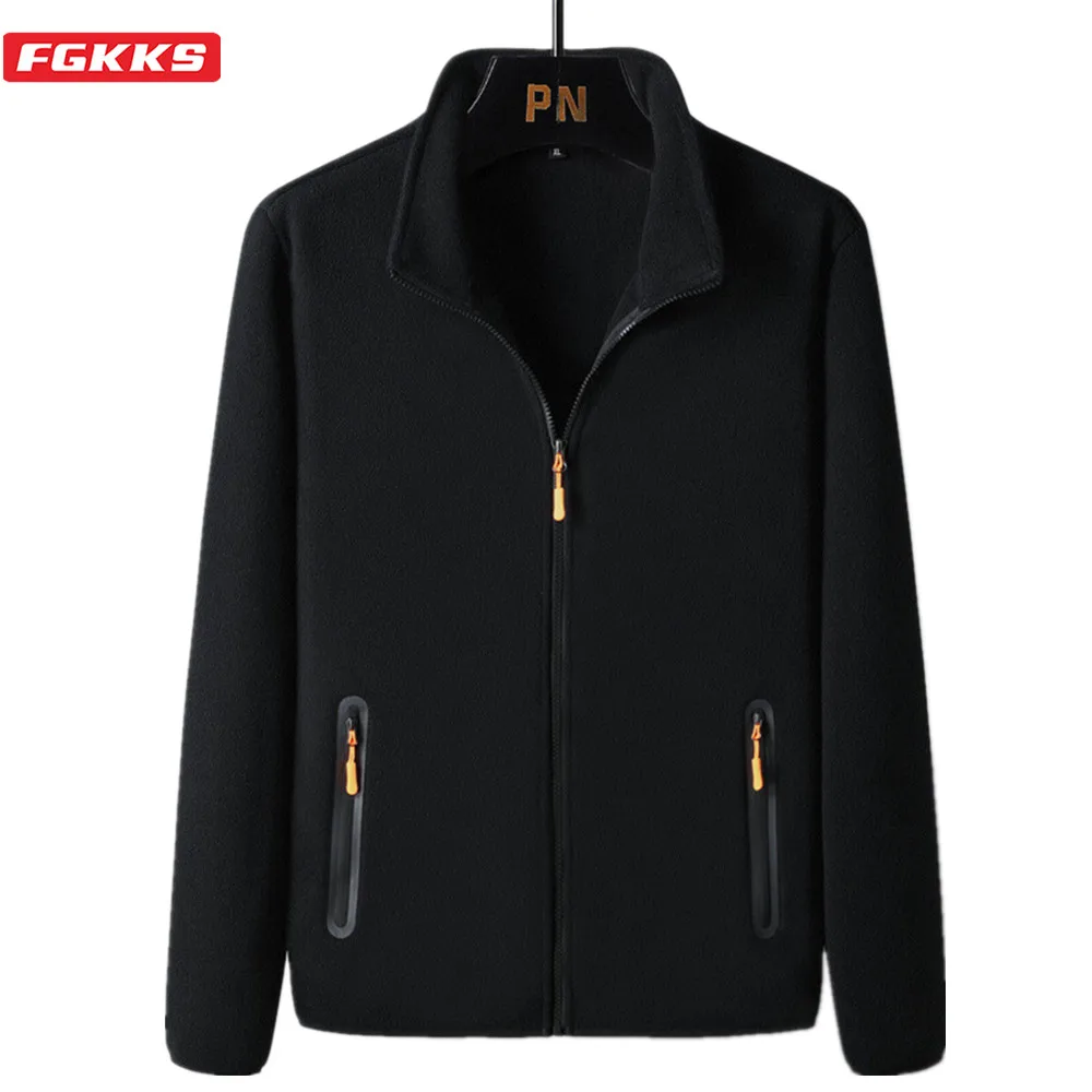 

FGKKS 2023 Casual Jacket Men's Cotton Warm Slim Fit Jacket High Quality Design Fashion Brand Street Jacket Male Coats