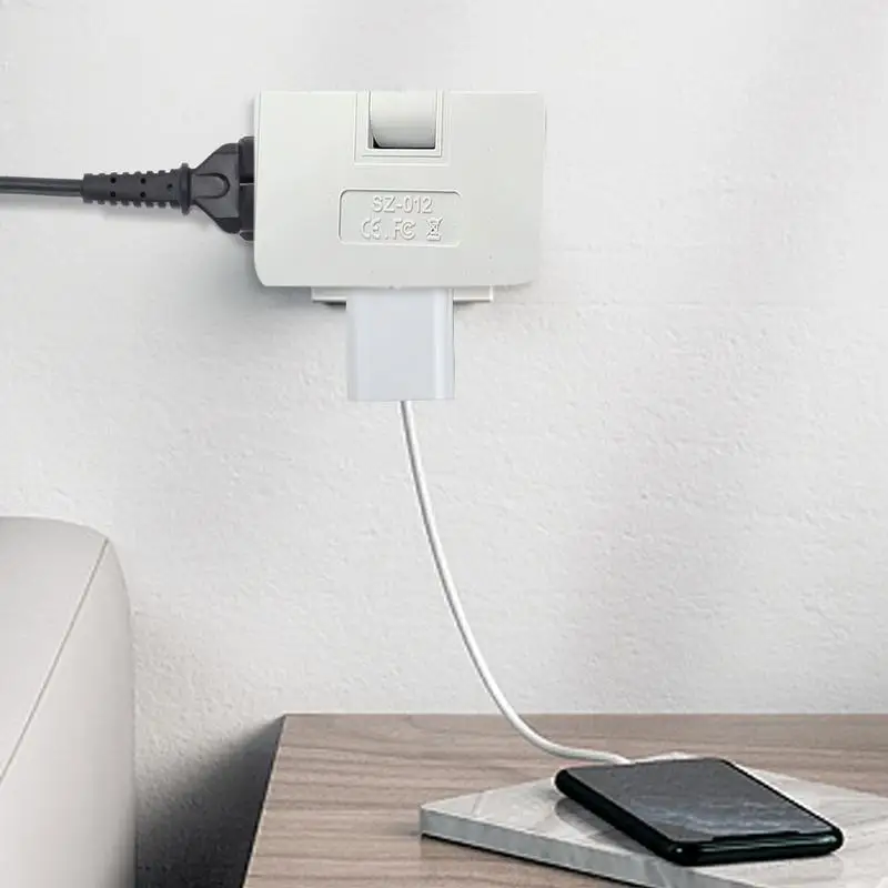 3 Way Wall Adapter Plug 180-Degree Rotating Wall Outlet Extender Wall Tap Plug Safe Plug Adapter Electrical Adapters For Family
