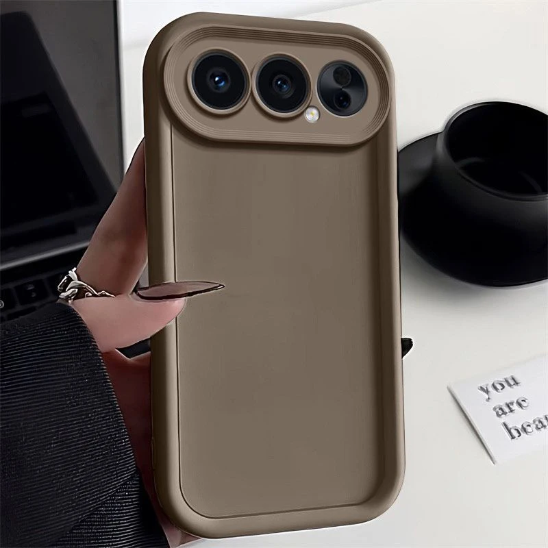 Matte Soft Silicone Shockproof Phone Case with Camera Lens Protection