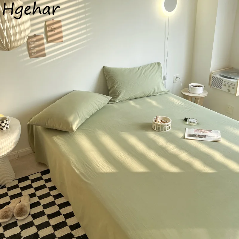 

Хлопковая однотонная простыня, дышащая, для всесезонной спальни, для матраца, Пылезащитная подошва