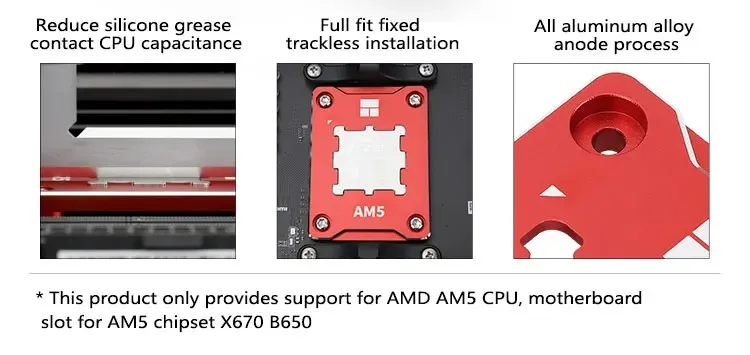 AM5 BCF Aluminum CPU Fixed Buckle AMD Bending Correction Fixing Bracket