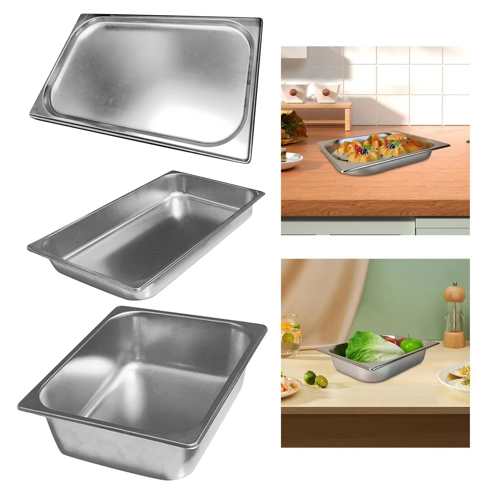 Food Pan Half Size Hotel Pan for Food for Commercial Kitchen Restaurants 4