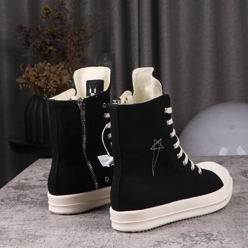 Fashion Men's Casual Shoes Canvas Shoes for Woman Pentagram Embroidery Design Women's Sneakers Lace-up Men's Sneakers 4