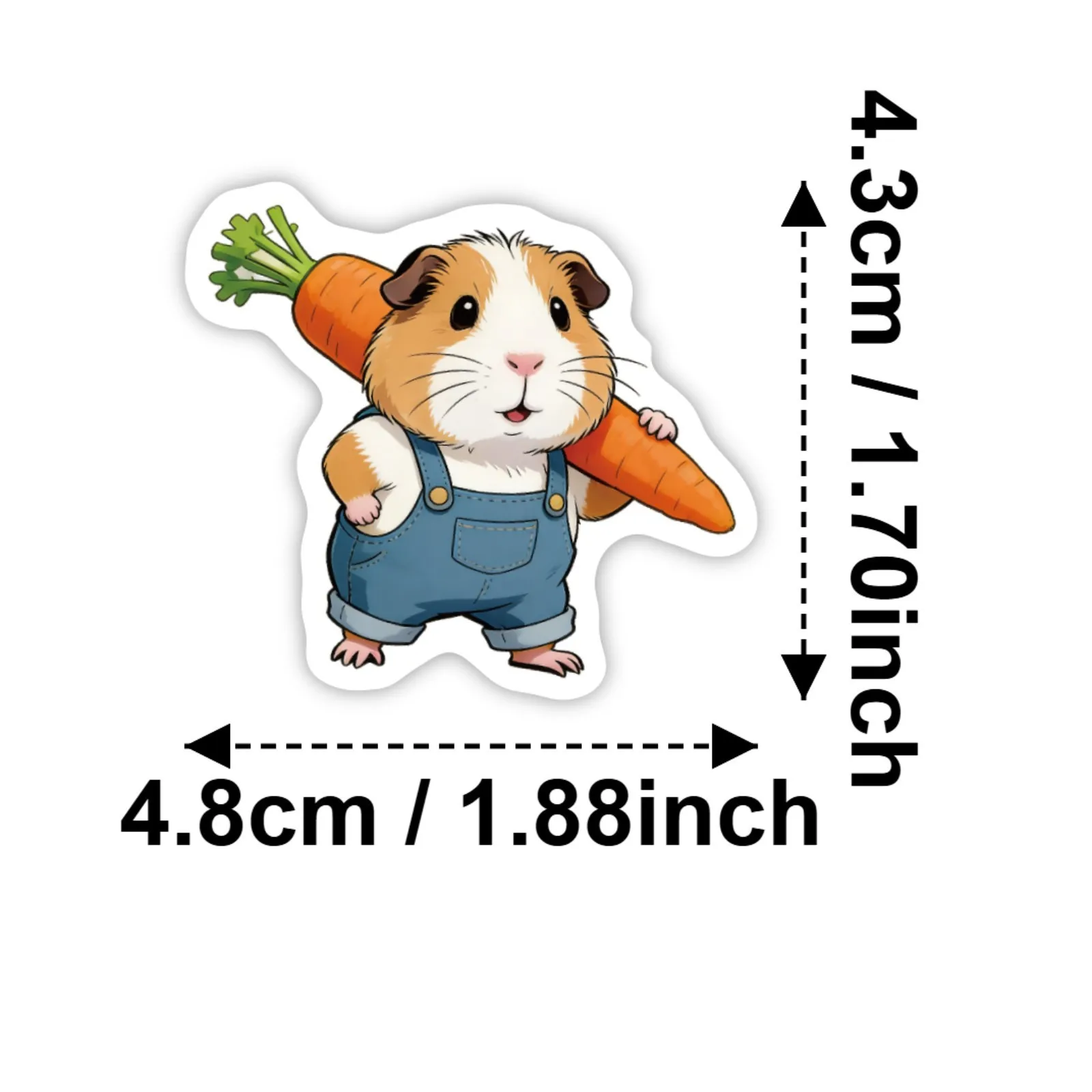 56/112 Pcs 귀여운 기니피그 동물 스티커 헬멧 스케이트 컵 노트북 책상 문구 상자 용 스크랩북 이동식 데칼