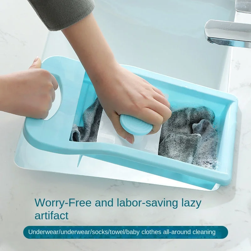 Washboard Washing Clothes Socks Underwear Artifact Manual Adult Student Dormitory Household Washing Basin for Lazy People