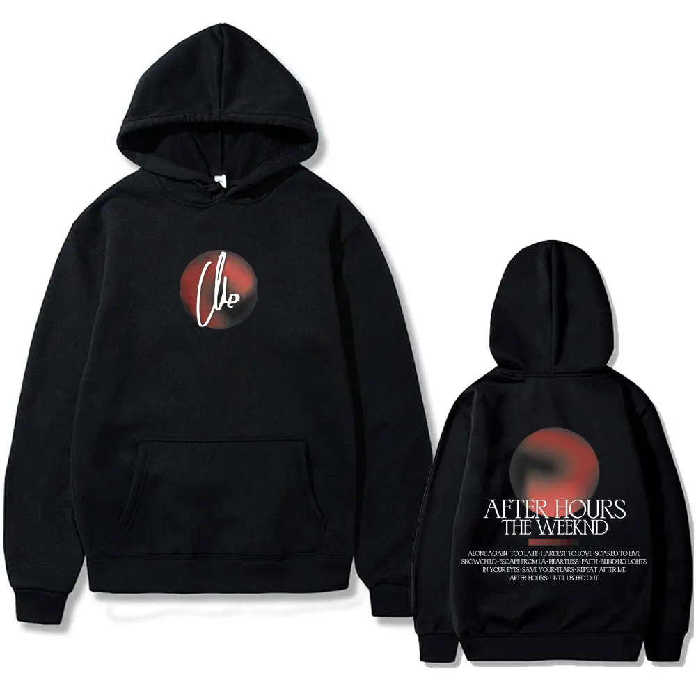 Rapper The Weeknd After Hours Print Hoodie Male Fashion Casual Sweatshirt Men Women Hip Hop Vintage Oversized Hoodies Streetwear