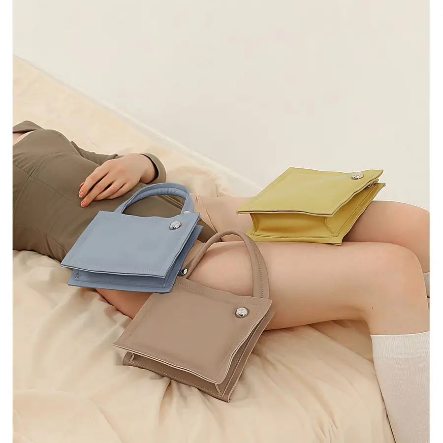 Women Bag Summer New Simple Office Lady Casual SOFT Zipper Square Shoulder Bag Handbag Purse Euro-America Style Women Bag