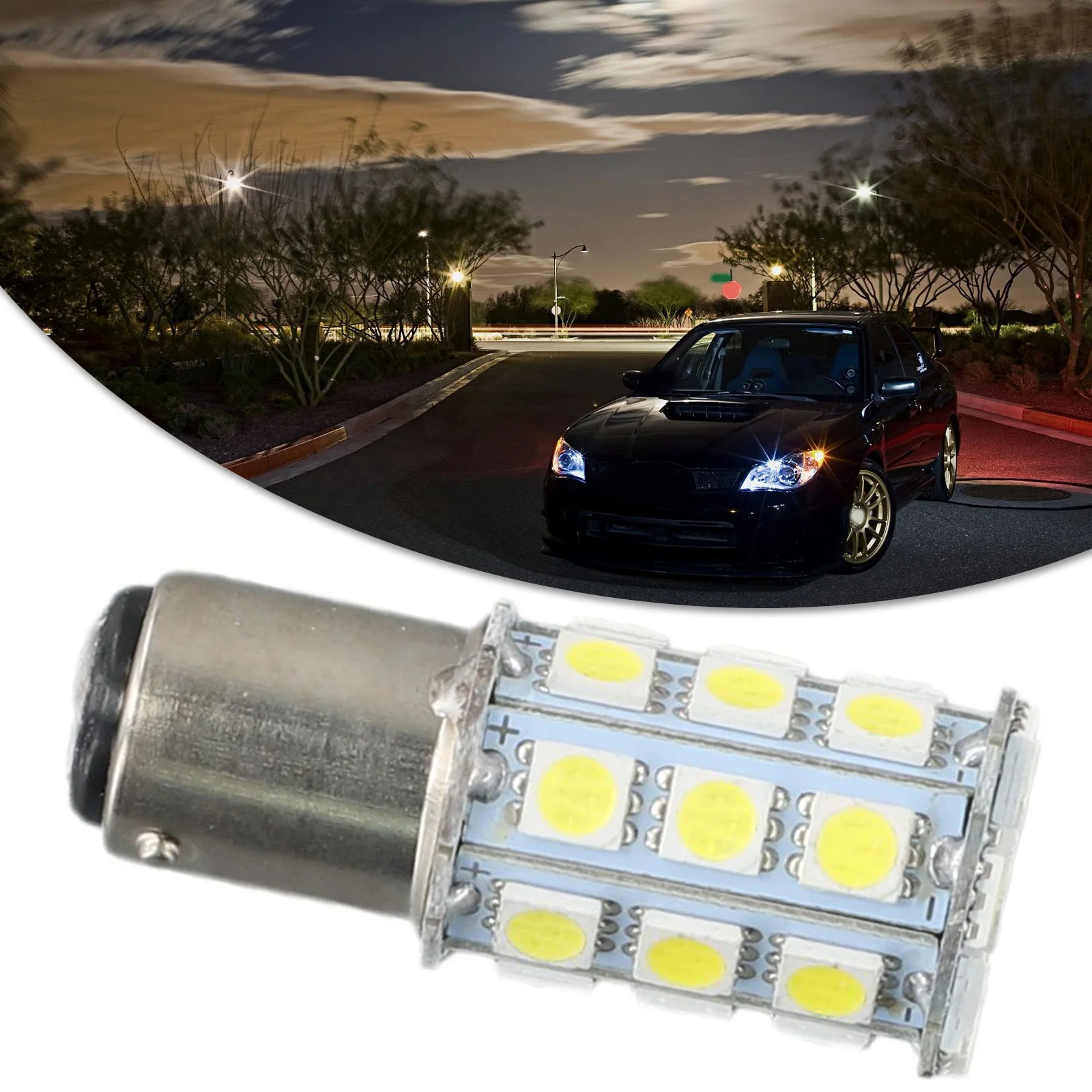 

1 шт. белые автомобильные аксессуары 27-SMD BA15D для салона морской лодки