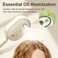 Nouvelle brosse à cheveux électrique humide avec pulvérisation d'eau, lisseur vapeur rechargeable, charge USB-C pour cheveux longs et courts 3