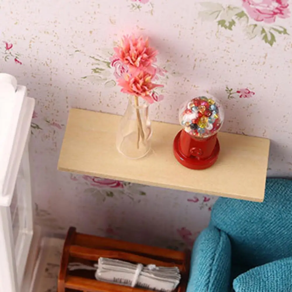 Fashionable Miniature Wall Shelf No Deformation Bathroom Accessory Dollhouse Wall Mount Shelf Doll House Wall Shelf waterproof toilet paper wall mount holder shelf for toilet paper tray roll paper towel holder storage box bathroom accessories