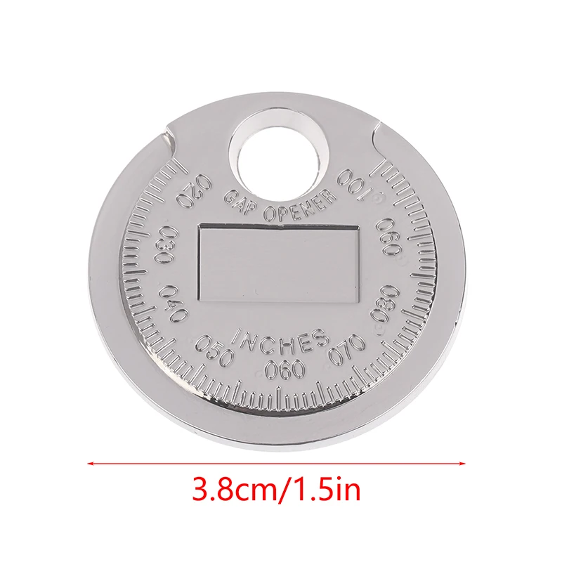 코인형 0.6-2.4mm 0.02-0.10인치 점화 플러그 갭 게이지 측정 도구 범위 점화 플러그 게이지 캘리버 측정 도구