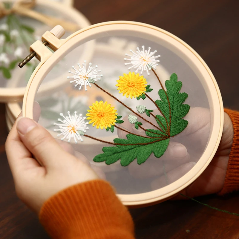 DIY Embroidery Kit Flower Painting Beginner Embroidery Kit DIY Material Kits Handmade Craft