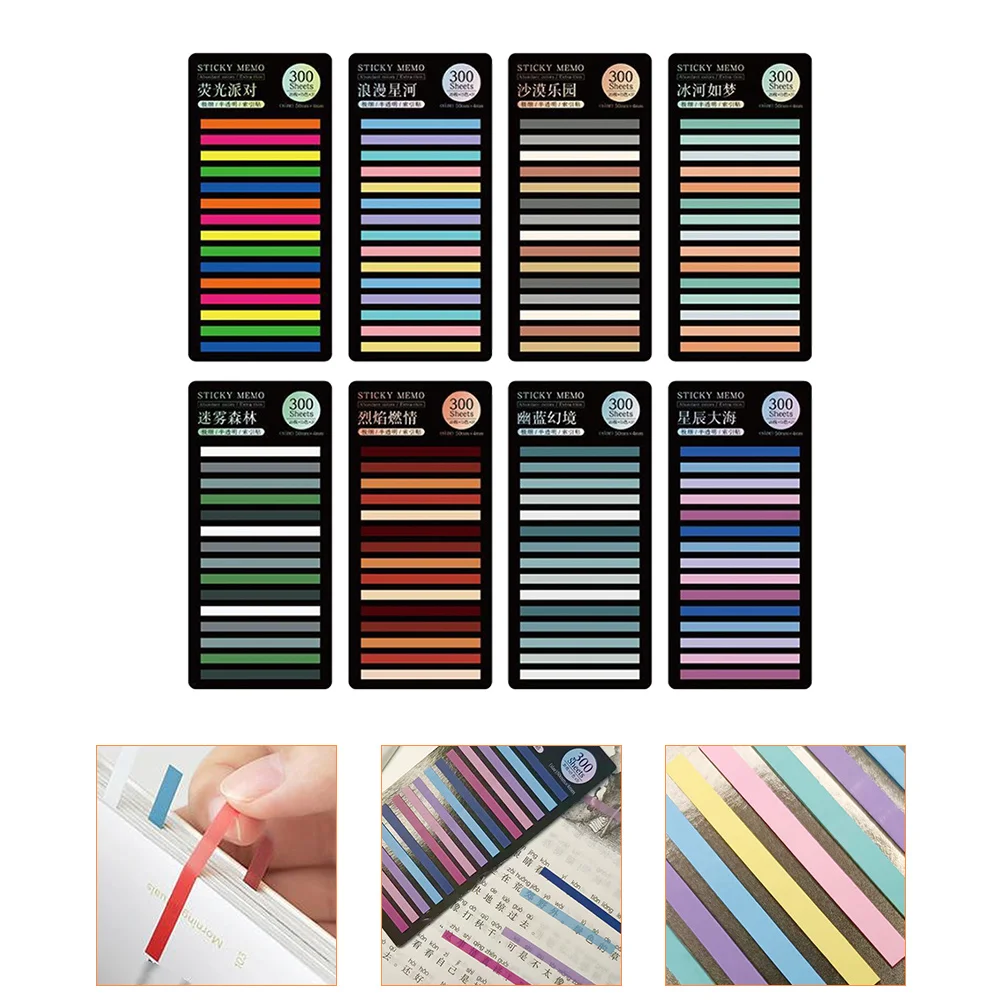 

Marker Colorful Tabs Book Markers Notebook Tabs Reading Strip Colored Sticky Tabs for Indoor Students Office Reading
