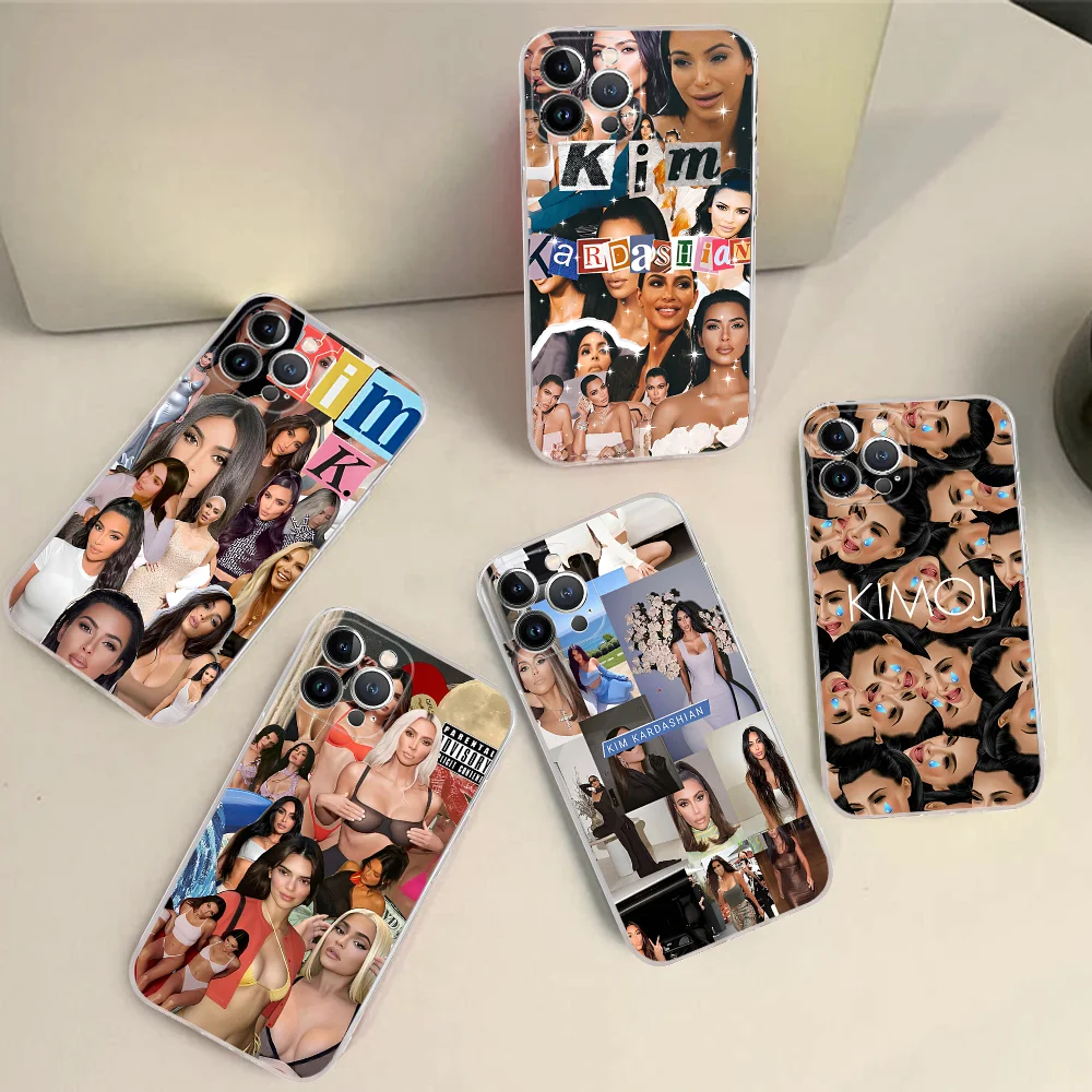 

K-Kardashian Actress K-Kim Mousepad Silicone Soft for iphone 15 14 13 12 11 Pro Mini XS MAX 8 7 6 Plus X XS XR Cover