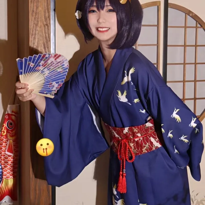 

Винтажное японское кимоно, женский кардиган с Оби, женский халат, фотография, косплей гейши, сценический костюм для представлений