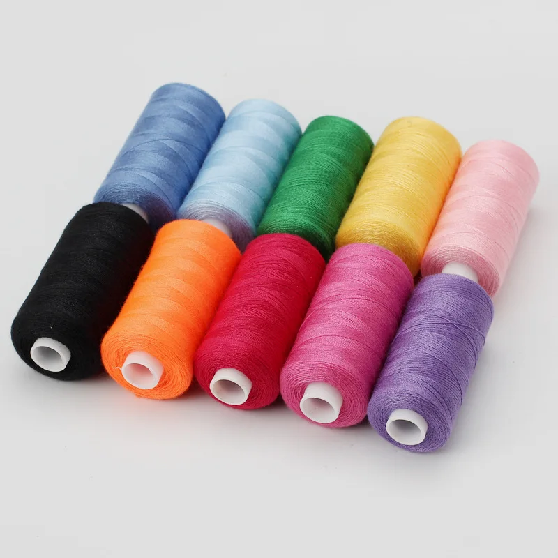 Set of 10 Rolls Premium Polyester Sewing Thread, 400 Yards Each