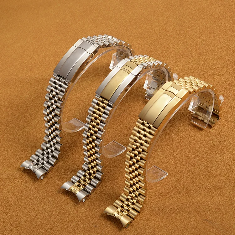 

20mm 21mm Watch Band Strap Steel Jubilee Bracelet Fit For Rolex Datejust 41mm Watch