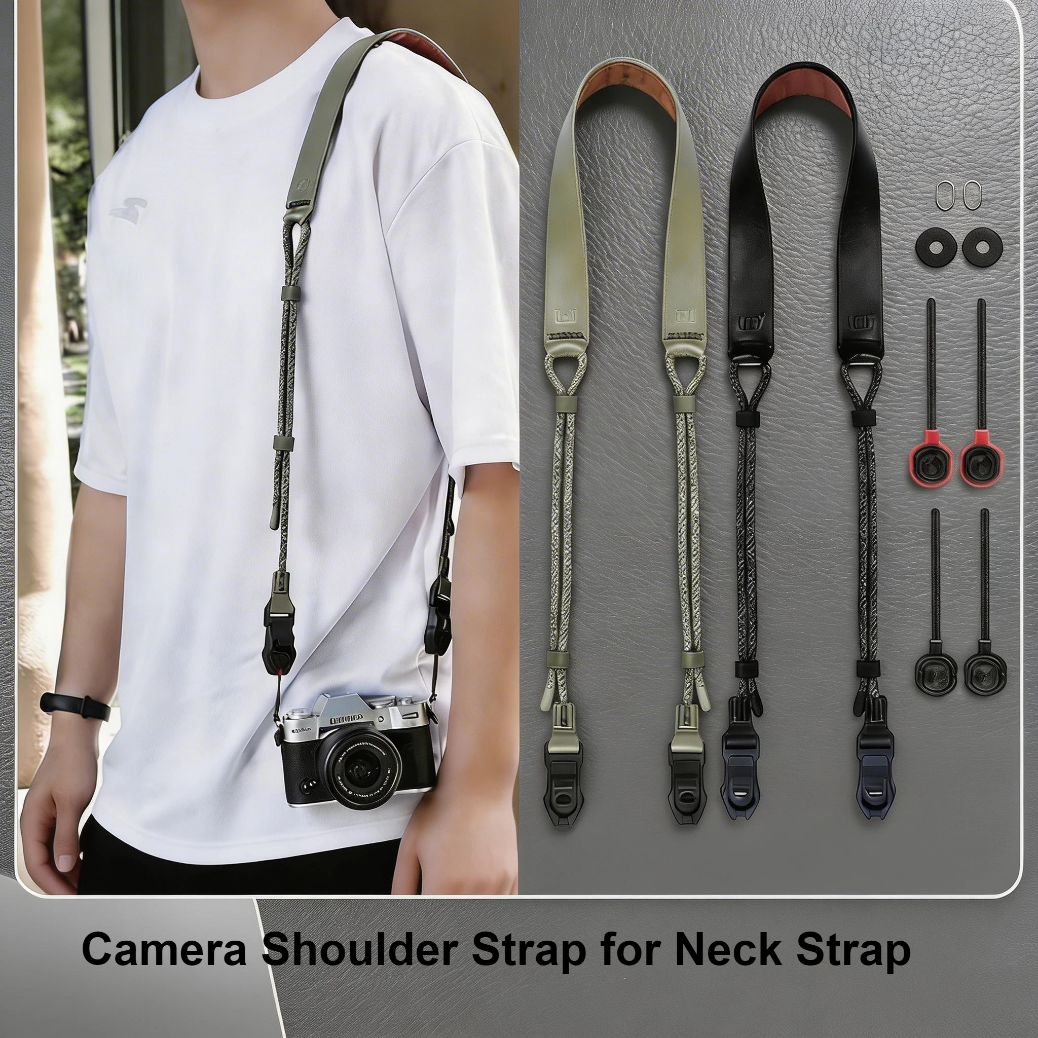 카메라 숄더 스트랩 끈 니콘 파나소닉 캐논 라이카 펜탁스 후지 넥 스트랩 A7 M4 A7C 후지 XT20 XS10 용 범용