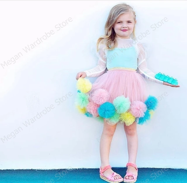 Bluey Family Tutu Party Dress w/ color Rainbow Tutu Outfit Birthday