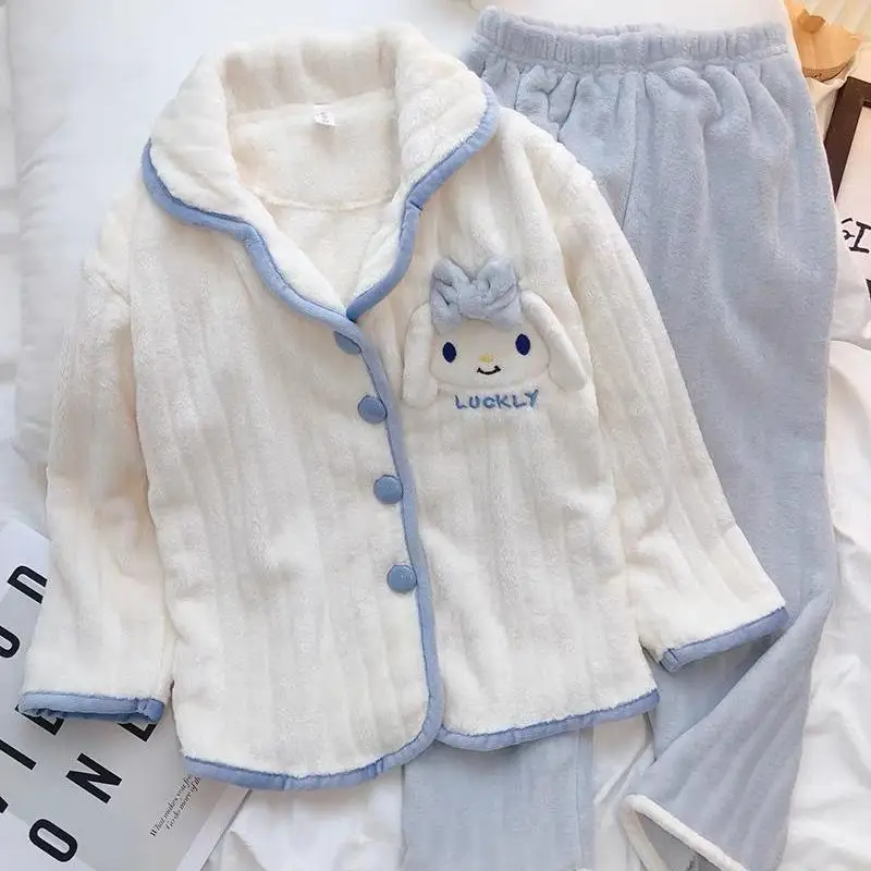 

Kawaii Sanrio Cinnamoroll Anime Kawaii Cute and Sweet Casual Thickened Pajamas Versatile Fashion Home Pajamas