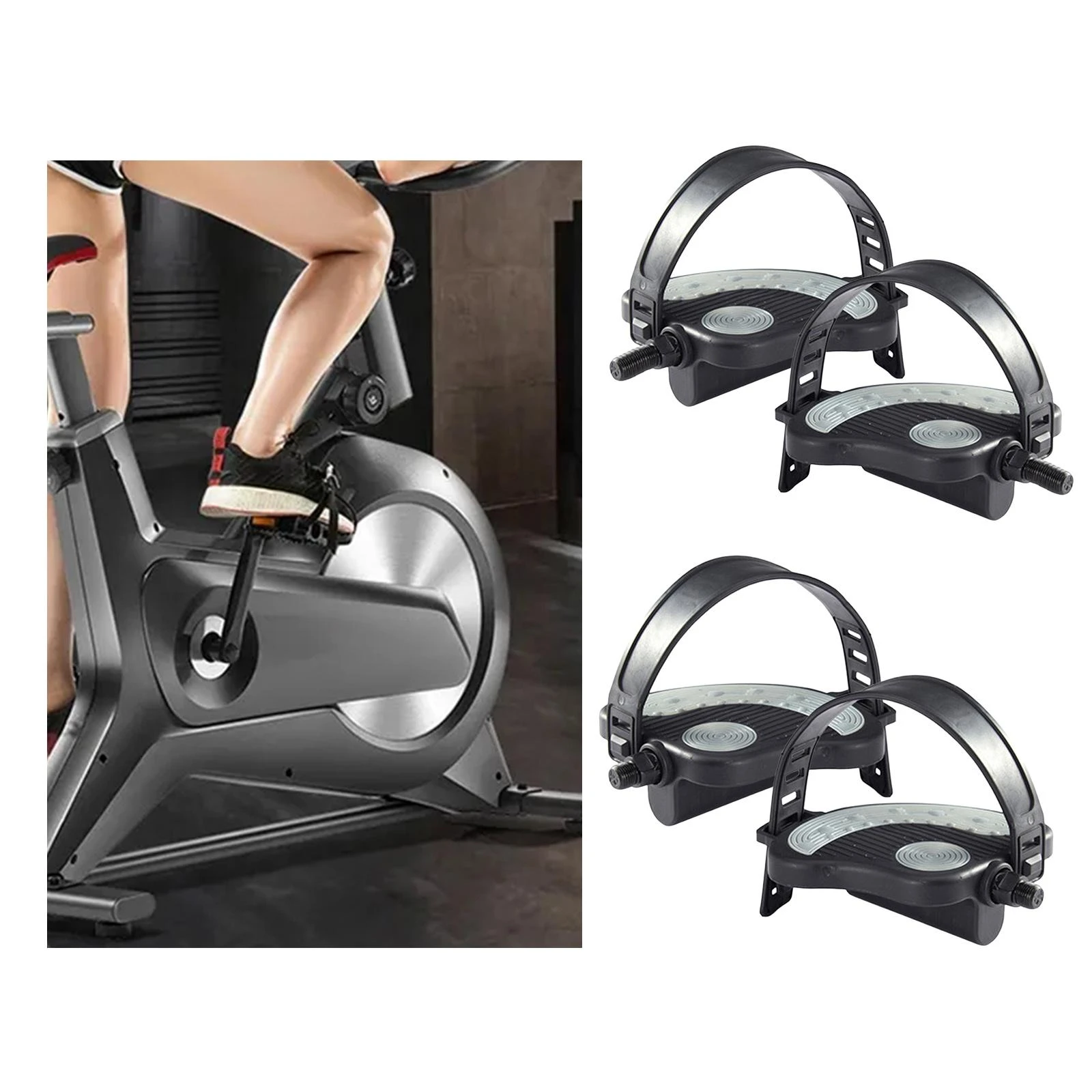 Pedales de bicicleta estática con 1 par de piezas repuesto bicicleta de Fitness, interiores| - AliExpress