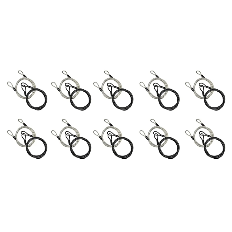 N75R-20X 100CM/3.3Ft Long Travel Security Cable Lock,Braided Steel Coated Safety Cable Luggage Lock,Safety Wire Rope