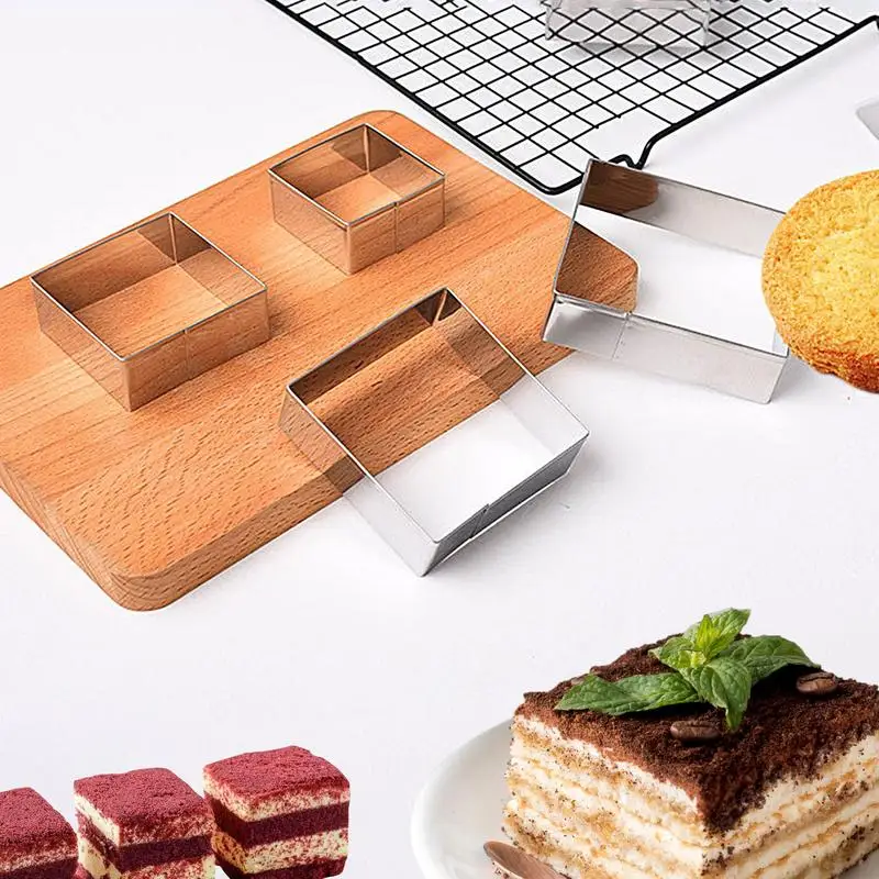 Cookie Cutter Set Square Mold Kit Multi-Functional Baking Tool For Making Cookies Soft Cakes And Pastries cookie cutter baking mold cookie mould cookie maker press kit