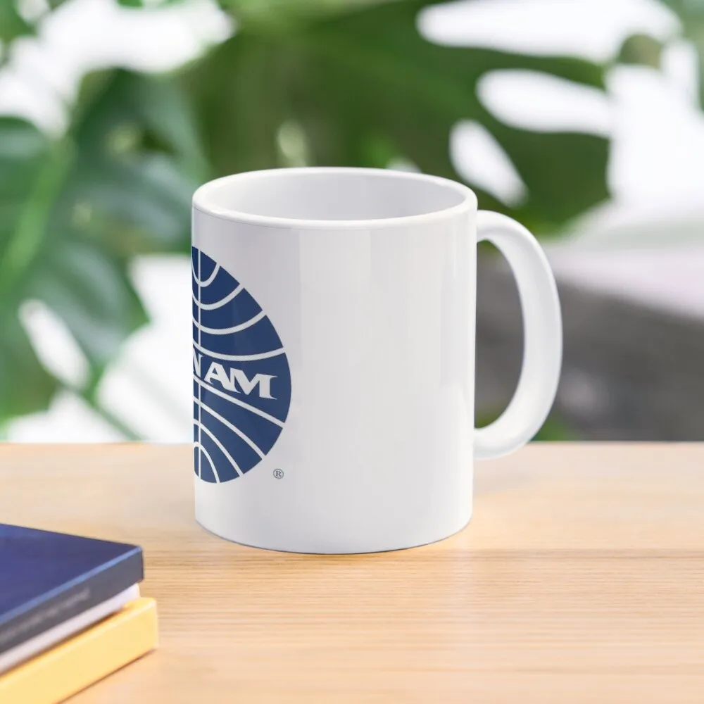 

Pan Am Mid 1950s Globe Inverted Coffee Mug Glass Cup Mug For Coffee