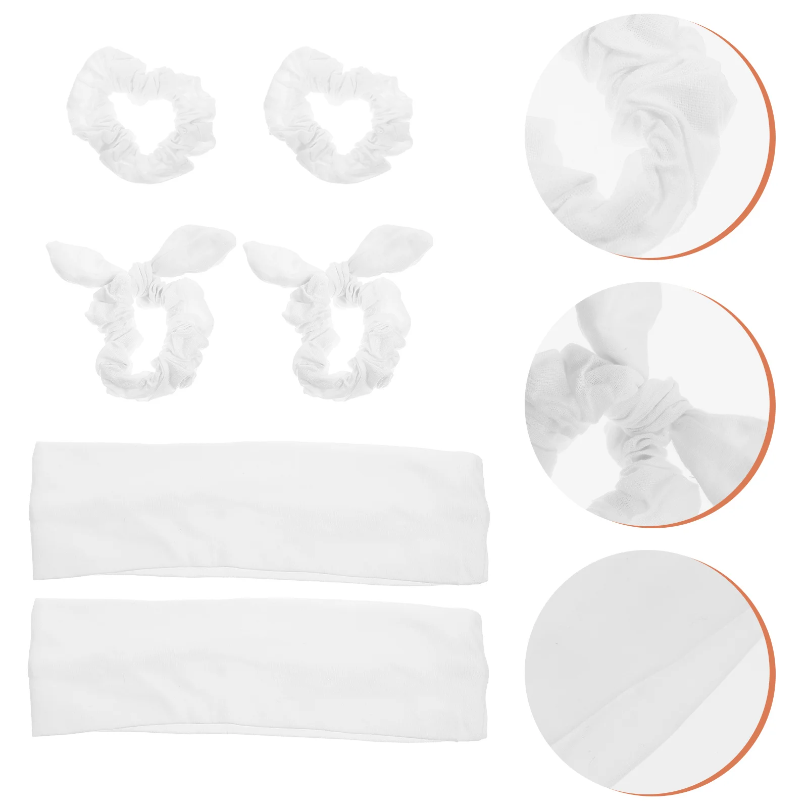 

Tie Dye Suit Ponytail for Women Elastic Hair Scrunchies White Rabbit Ears Ties Cotton Miss