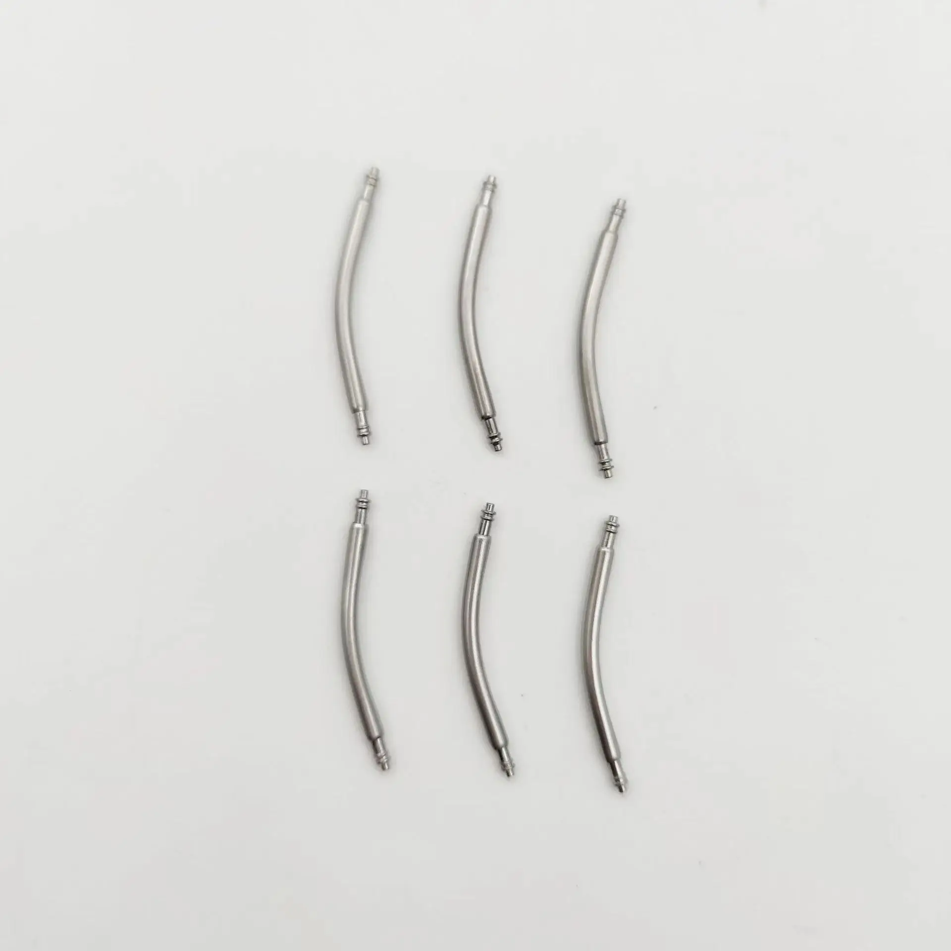 Stainless Steel Curved Spring Bar Watch Strap Link Pins - 10PCS, Dia 1.5mm/1.8mm, 16mm-24mm Width Watch Band Bracelet