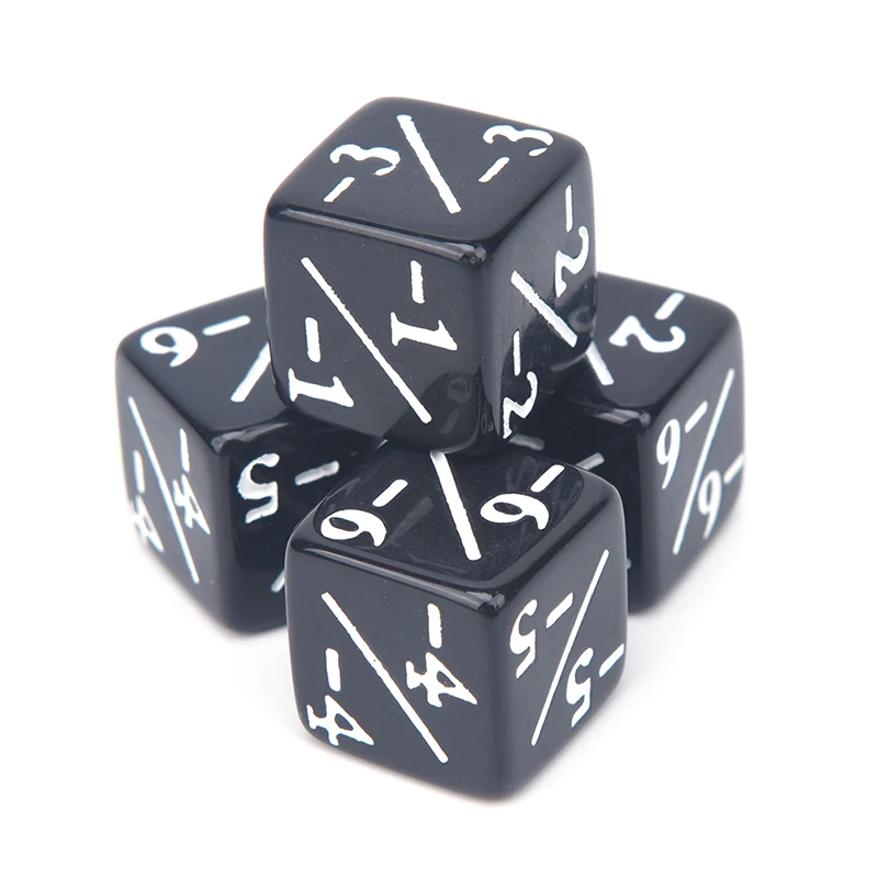 10 Pieces Dice Counters 5 Positive +1/+1 & 5 Negative -1/-1 For Magic The Gathering Table Game