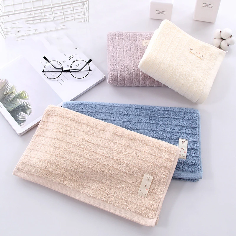 Cotton Face Bath Towels Set for Men and Women, Terry Cloth for Adults, 70*140 cm, 35*75 cm, Simple, Thick, High Quality 4