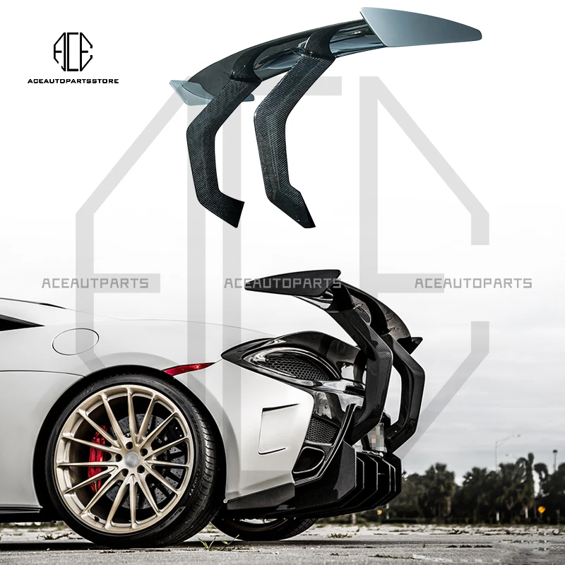 V Style Dry Carbon Fiber Spoiler Posteriore Carbon Trunk Wing Tail Lip Per Mclaren 540C 570S 570Gt Kit Carrozzeria