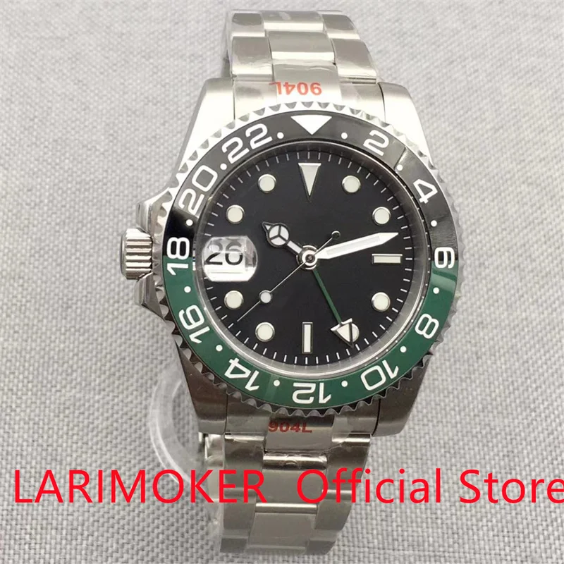 

LARIMOKER 2022 Left-Handed 40mm NH34A Automatic Mechanical Watch for Men Stainless Steel Reloj Hombre 9 o'clock Crow