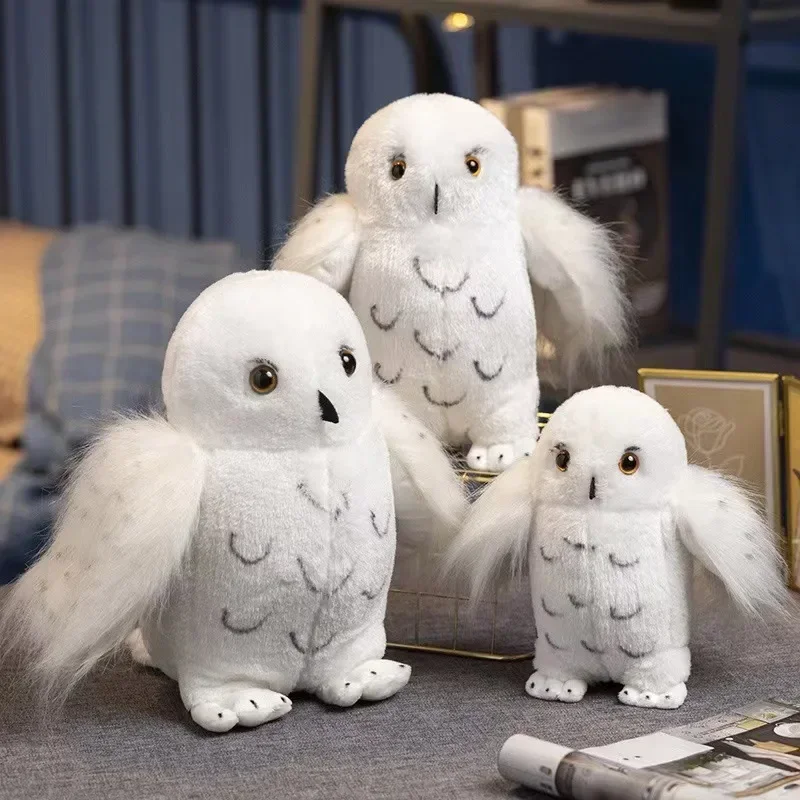 20/30Cm Harry Potter Wizarding World Elf Owl Doll Hedwig Peluche Hand Figure Ornament Collection Cute Muppet Regalo Per Bambini