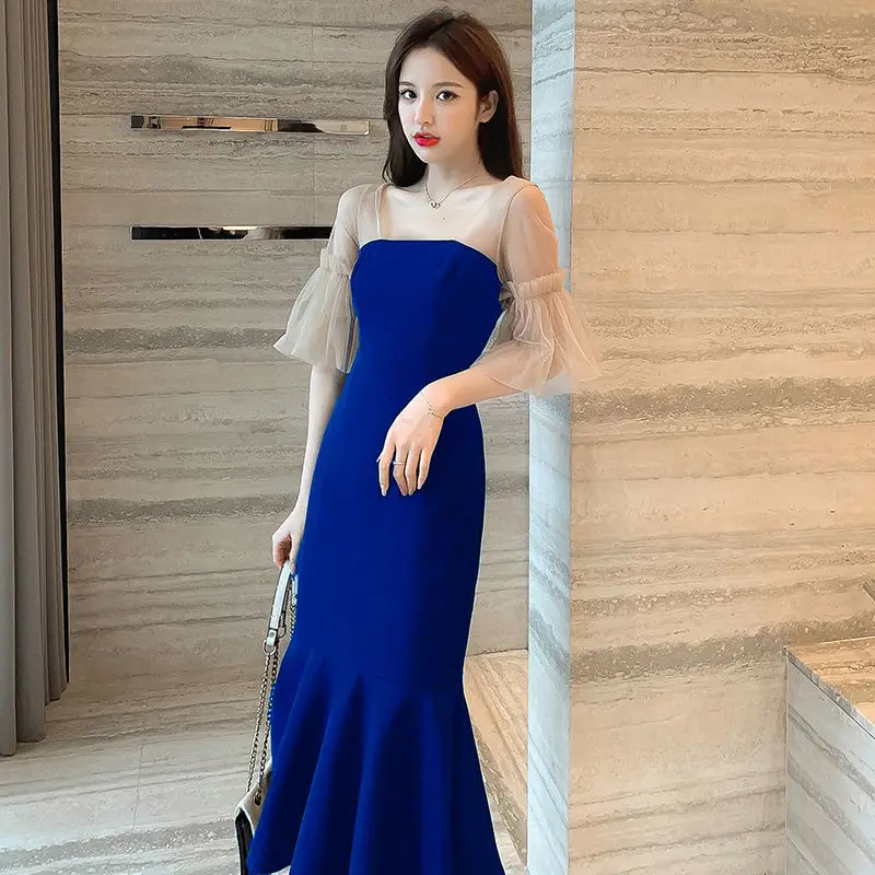 

Female Dresses 2023 Evening Prom Party Midi Women's Dress Ruffle Clothing Mesh Sale Loose One-piece Promotion Hot Cotton Outfits