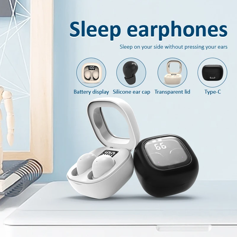 Invisible Mini Wireless Bluetooth Earbuds for Sleep