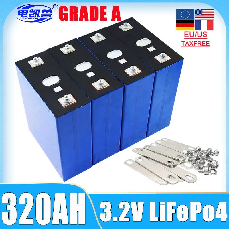 1-16 шт. Новинка 3,2 В 280ah 320ah Lifepo4 батарея DIY 12 в 24 в 48 в RV Солнечный хранилище электрическая лодка Гольф Корзина зарядный аккумулятор