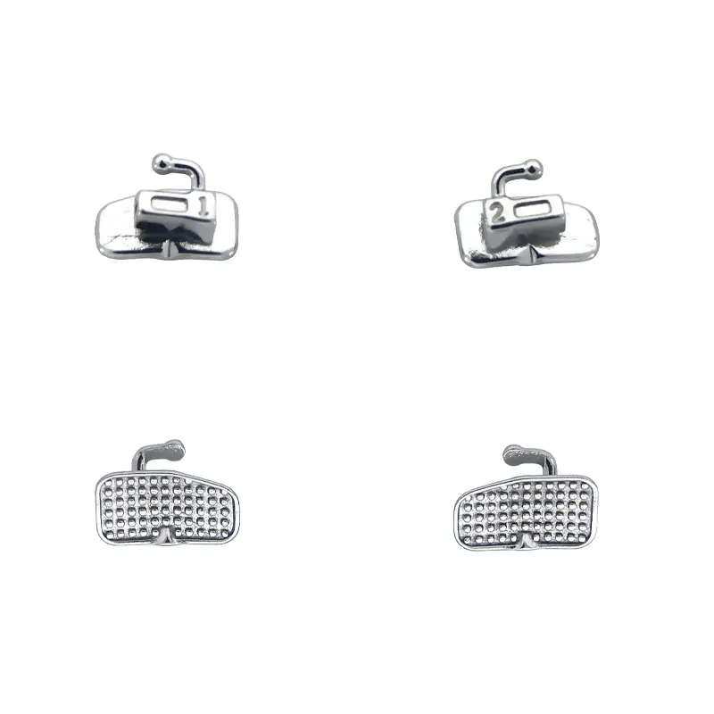 4Pcs Dental Orthodontics Buccal Tube Bondable 1st/2nd Molar Monoblock Buccal Tube Roth MBT Dentistry Orthodontia Tool