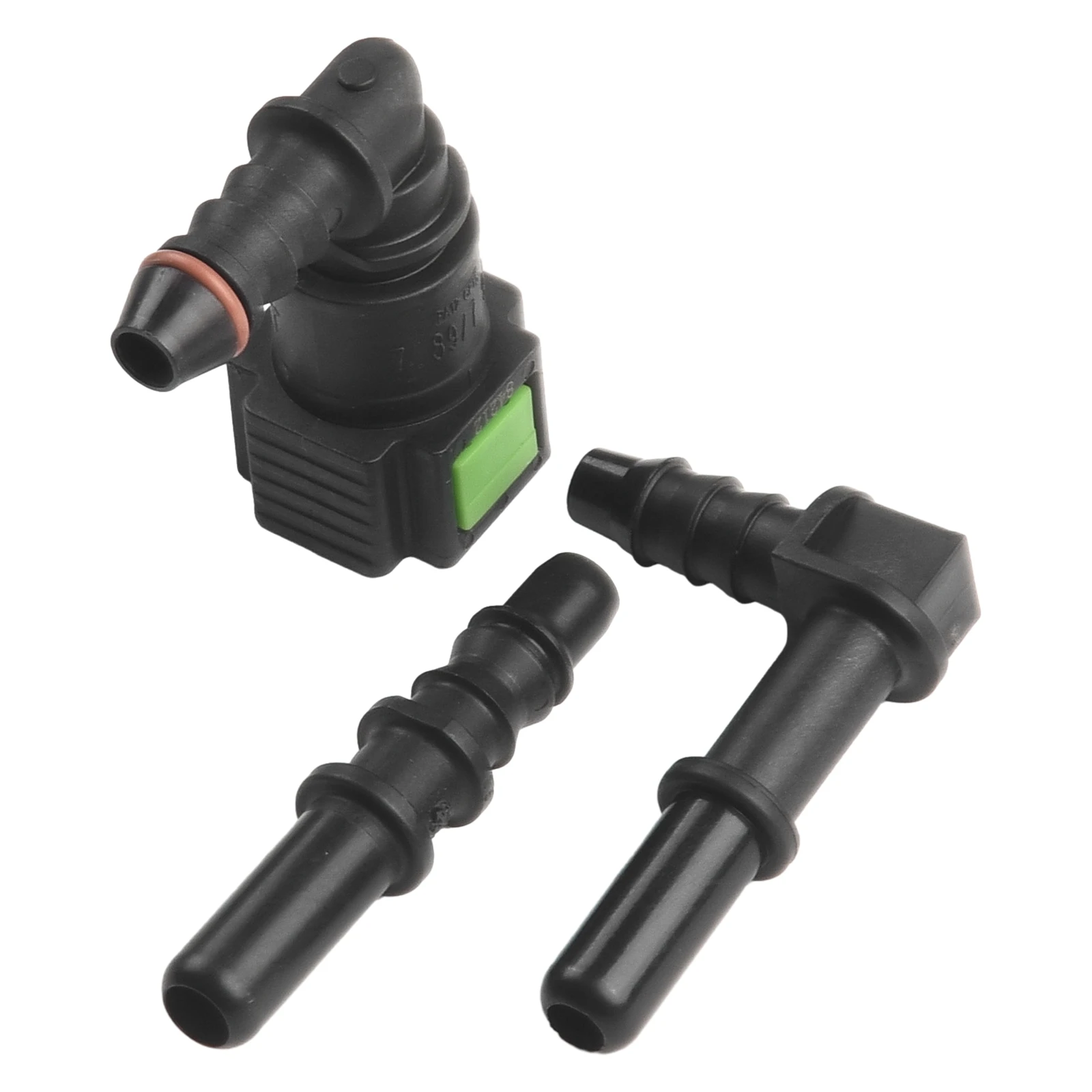 

1 Set Fuel Line Hose Pipe Coupler Quick Release Connector Elbow Black Nylon 7.89mm ID6 Universal Auto Accessories